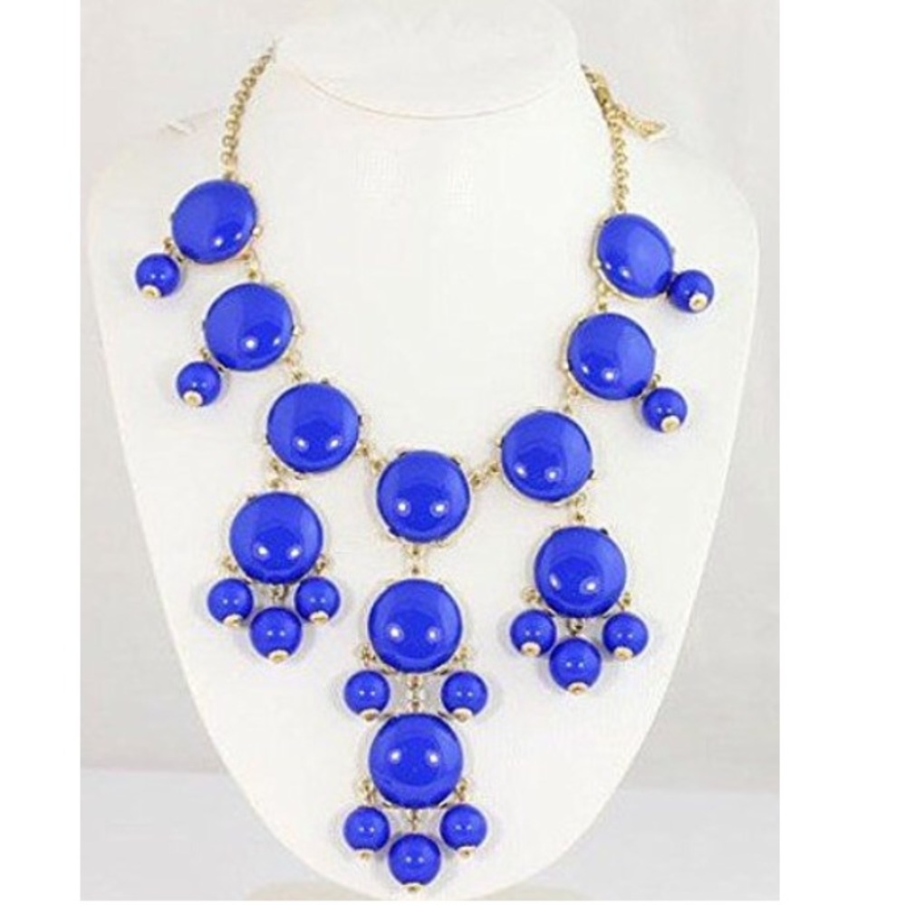 NWT Baublebar blue and gold bubble necklace
